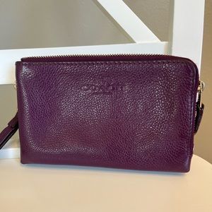 Leather Coach Wristlet